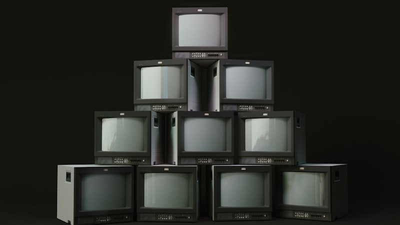 Stack of vintage televisions symbolizing technology we lost to the internet